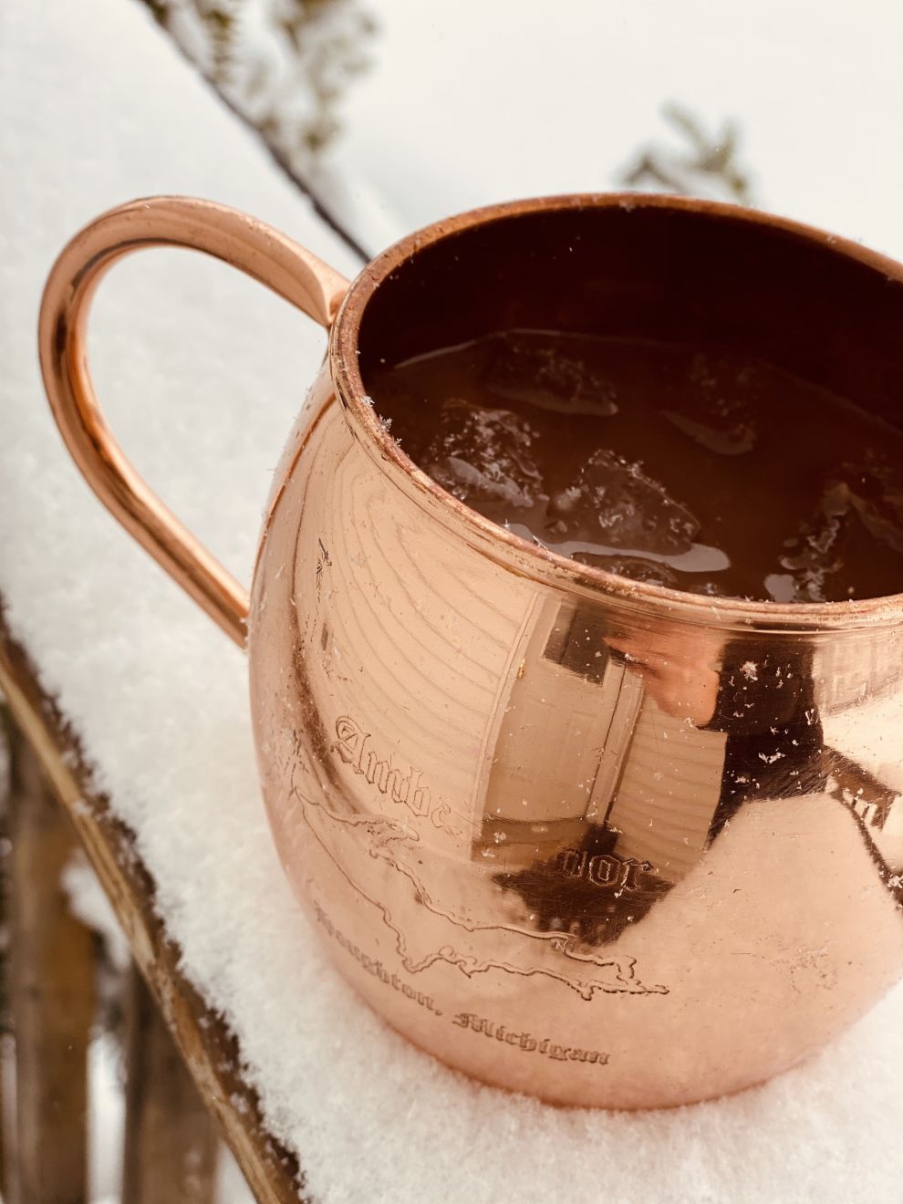 Moscow mule, copper mug